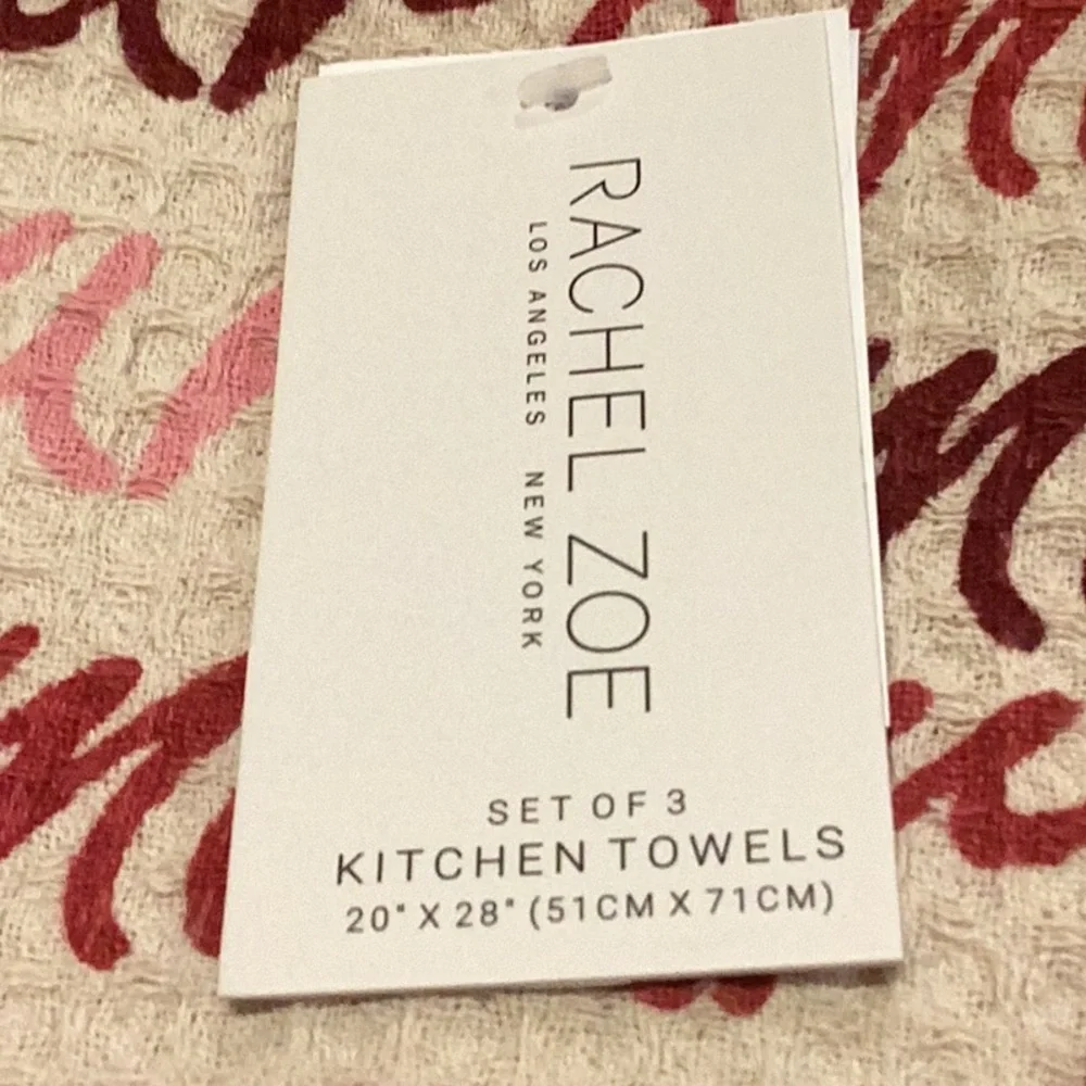 Rachel Zoe Amour Valentine Kitchen Towels - set of 3